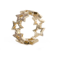 Fashion star copper inlaid zircon rings wholesale