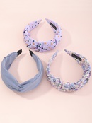 Korean fashion style new Polkadot sweet floral solid color hairband setpicture10