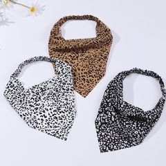 fashion new style korean leopard print triangle hairband set