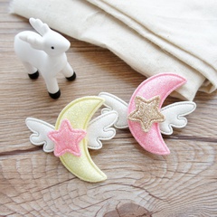 cute Korean cartoon moon children's angel wings hairpin