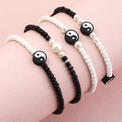 Mode coréenne nouveau style Yin Yang potins Tai Chi bracelet multicouche pour enfants