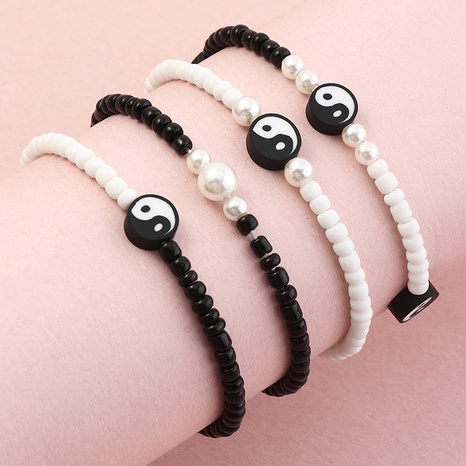 Mode coréenne nouveau style Yin Yang potins Tai Chi bracelet multicouche pour enfants's discount tags