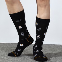 Men's Medium Tube Omelette Pattern Socks