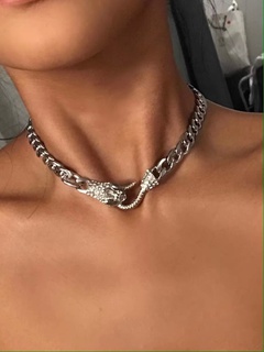 Fashion rhinestone snake-shaped alloy necklace wholesale
