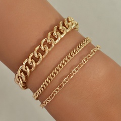 new simple korean fashion style 3-piece metal bracelet