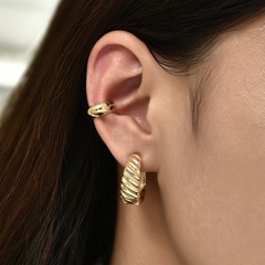 Hyperbole style metal circle alloy earrings