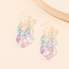Korean style transparent acrylic chain earrings wholesale