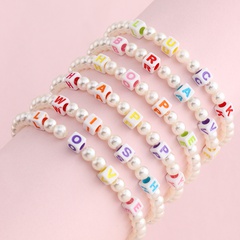 bohemian creative letter rice beads handmade bracelet