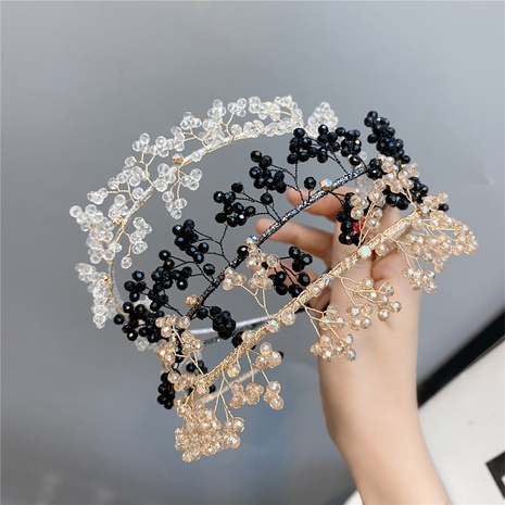 Koreanische Art Schneeflocke Imitation Kristall Diamant Gold Draht Stirnband's discount tags