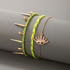 new style fashion wild line rope warhead tassel eye bracelet 3-piece set