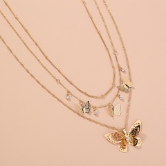 Fashion Multilayer Butterfly Hollow Necklace