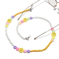 Mode Cartoon gemischte Farbe Reis Perle Blume Smiley Gesicht Brille Kettepicture25