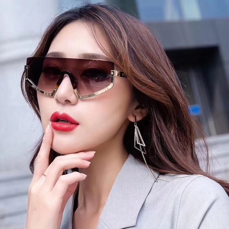 neue Mode einfache Stil einteilige Rahmen Sonnenbrille's discount tags