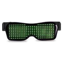 mode nouveau style APP bluetooth LED motif lumineux LED lunettes de soleil