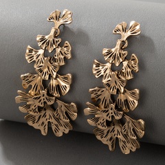 fashion style new wild alloy retro leaf earrings