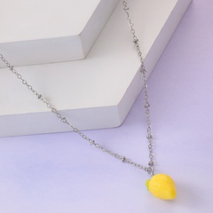 Modestil neue Legierung Obst Anhänger Zitronenart Halskette