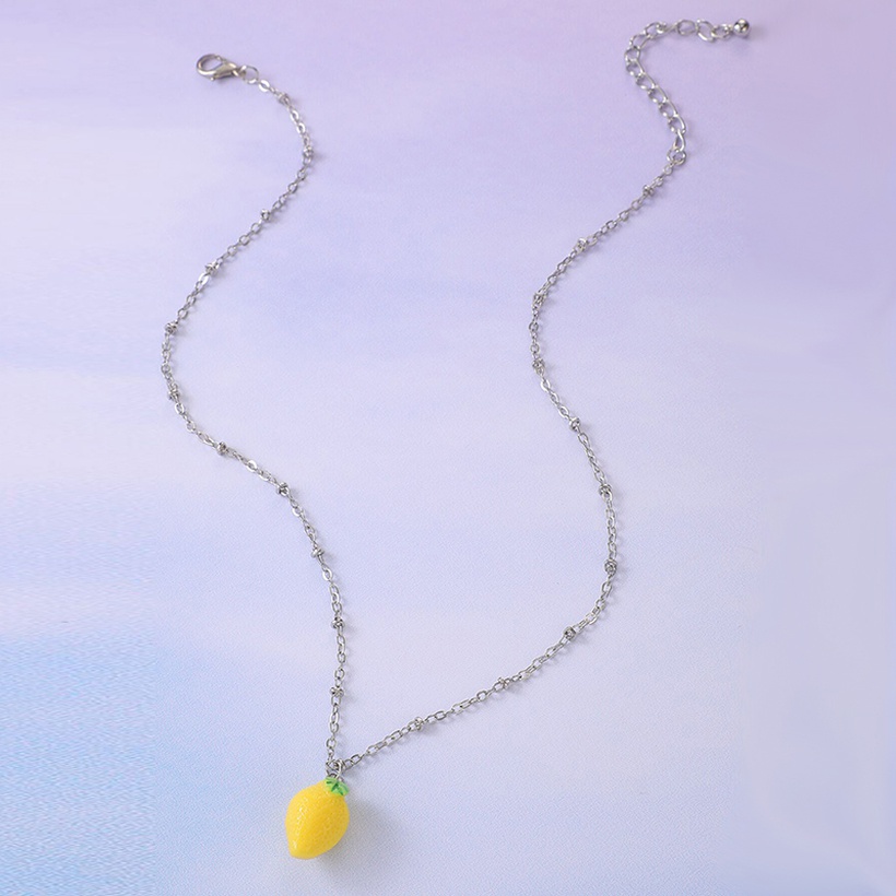 Bijoux Fantaisie Colliers | Style De Mode Nouveau Collier De Style Citron Pendentif En Alliage De Fruits - PV73943
