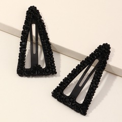 Korea's new style full diamond triangle geometric diamond hairpin set