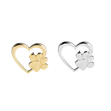 fashion love dog paw hollow clothing brooch set's discount tags