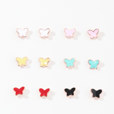 Ensemble de boucles d'oreilles papillon style mode mignon pour enfants's discount tags