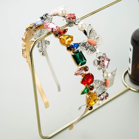 diadema de diamantes de imitación de mariposa barroca de moda's discount tags