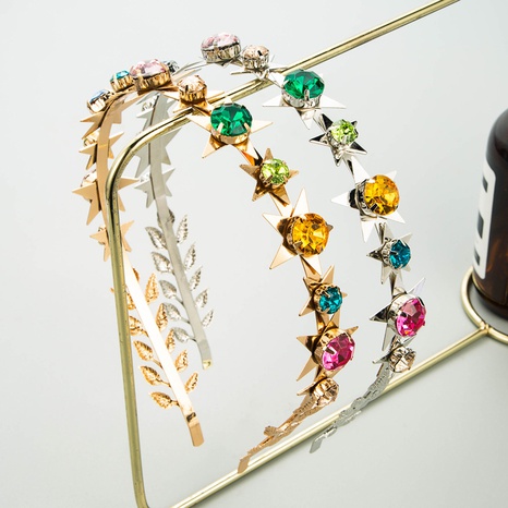 Diadema brillante de diamantes de imitación de estrella de metal de moda coreana's discount tags