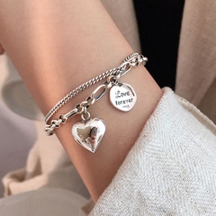925 sterling silver love letter double-layer bracelet