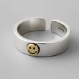 Koreanischer Smiley breiter S925 Sterling Silber offener Ring Grohandelpicture17