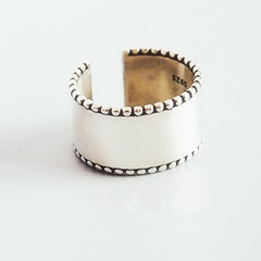 Mode S925 Sterling Silber runde Perle glänzend offenen Ring