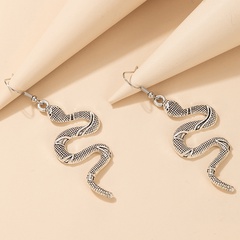 new fashion style retro ethnic exaggerated snake-shaped alloy earrings