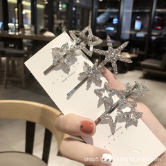 Korean style five-pointed star snowflake hairpin