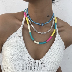 Bohemian Color Beads Pearl Multilayer Necklace