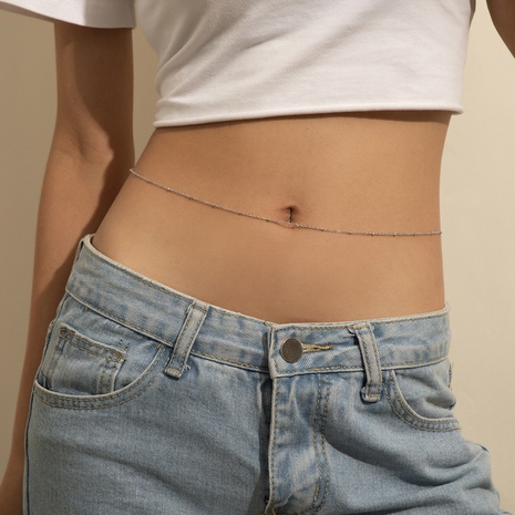 simple geometric thin chain single-layer waist chain's discount tags