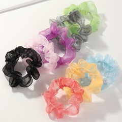 Korean solid color organza hair scrunchies wholesale