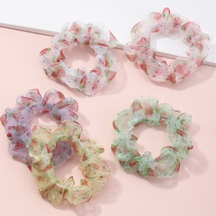 Korean floral mesh hair scrunchies wholesale