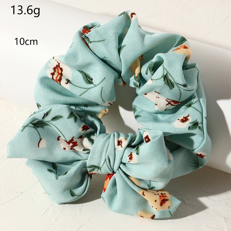 retro floral bowknot fabric hair scrunchies