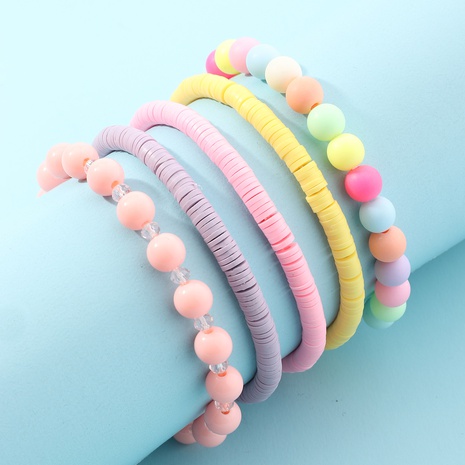 Bracelet de perles de couleur bonbon de style coréen pour enfants en gros's discount tags