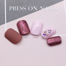 24 pieces of finished fake green onion powder metal sequins simple style nail stickerspicture41