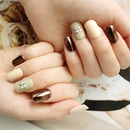 24 pieces of finished fake green onion powder metal sequins simple style nail stickerspicture51