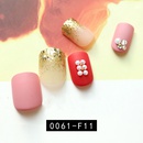 24 pieces of finished fake nails green onion simple style bridal nail stickerspicture28