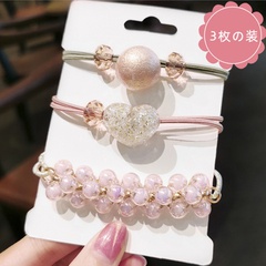 Korean style pearl ball heart-shape hair rope