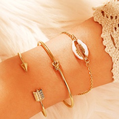 fashion new style shell knotted arrow bracelet set