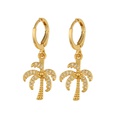 simple fashion style copper coconut tree leaf earringspicture14