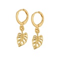 simple fashion style copper coconut tree leaf earringspicture15