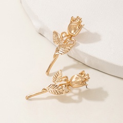 new fashion style flower romantic rose alloy earrings