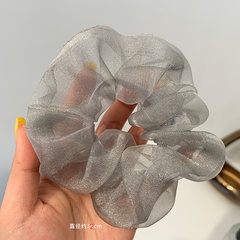 Korean style solid color crystal yarn hair scrunchies