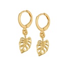 simple fashion style copper coconut tree leaf earringspicture13