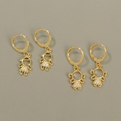 Creative fashion copper boy girl earrings