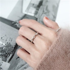Koreanischer S925 Sterling Silber Kette glatter Ring