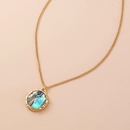 Fashion Natural Color Abalone Shell Round Pendant Necklacepicture12